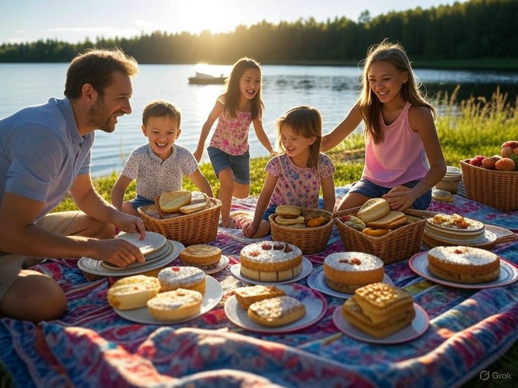 Photo originale pour Pique-nique en famille