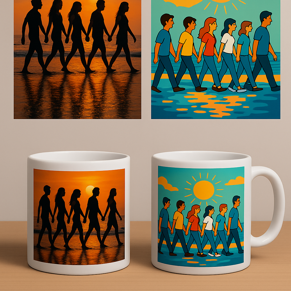 Mug personnalisé avec portrait cartoon - exemple 2