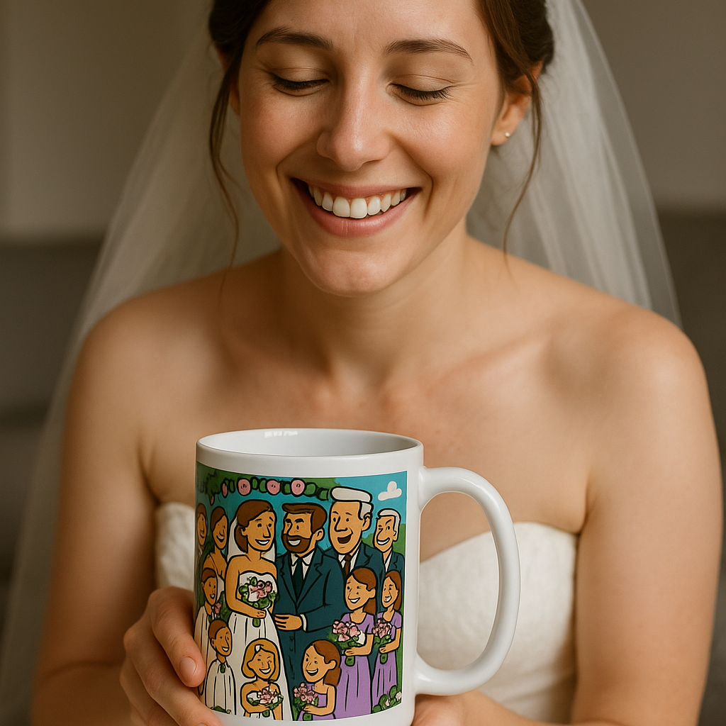 Mug personnalisé avec portrait cartoon - exemple 1